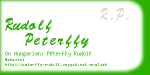 rudolf peterffy business card