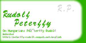 rudolf peterffy business card